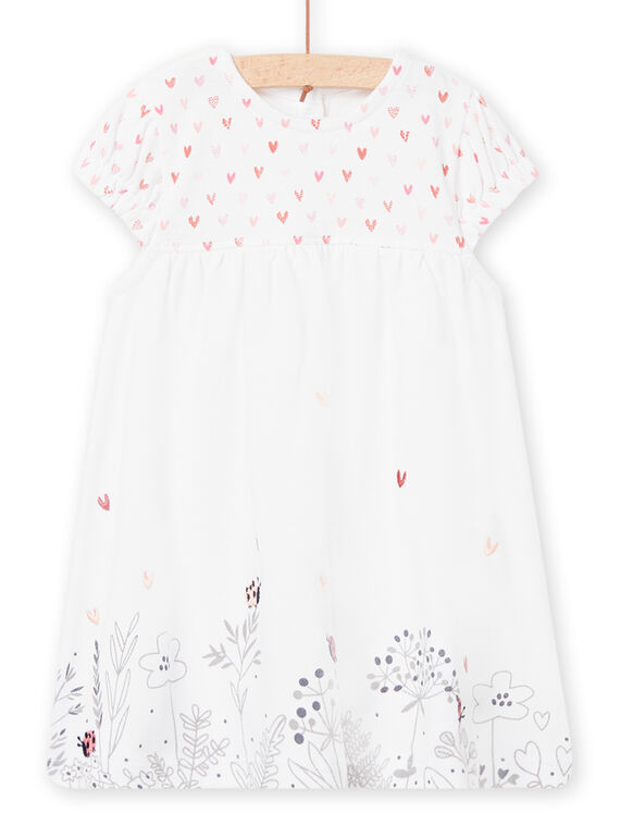 Robe en maille piquée motif forêt naissance fille NOU1ROB / 22SF0341ROB000