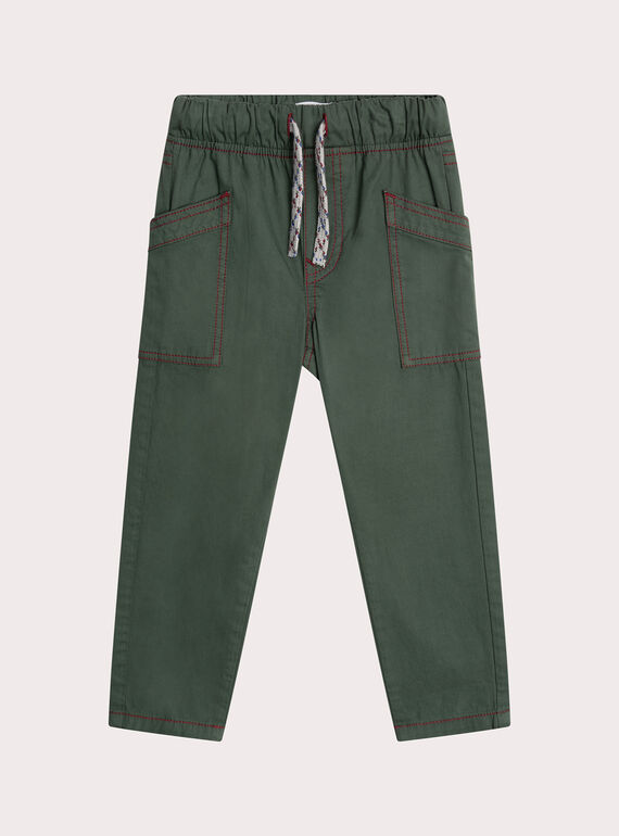 Pantalon style cargo kaki en twill XOJAPAN / 25W902M1PAN609