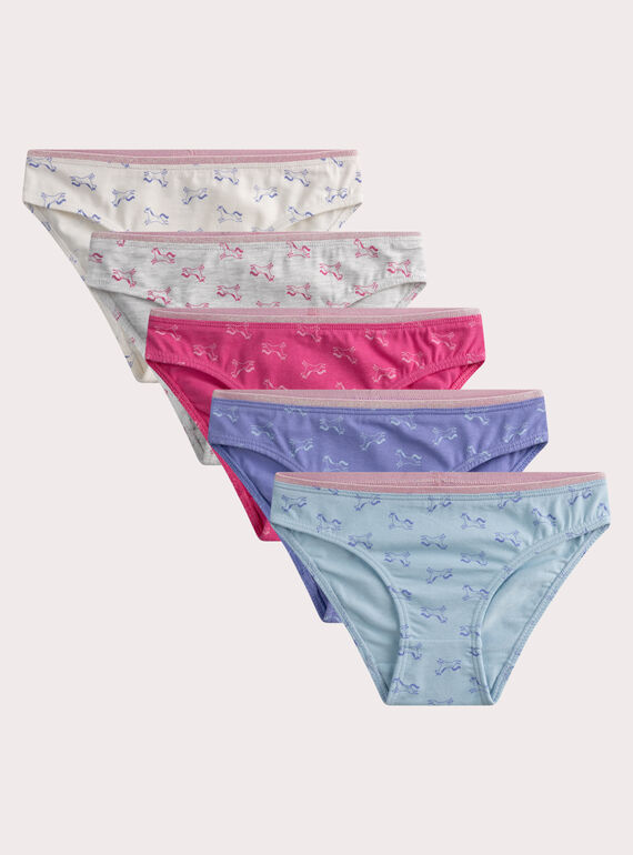 Culottes lot de 5 licornes pour enfant fille WEFALOTSEM2 / 25SH11C3D5LC219