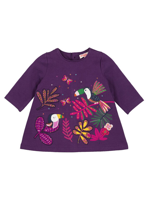 Robe en molleton layette fille GIVIOROB1 / 19WG09R2ROB708