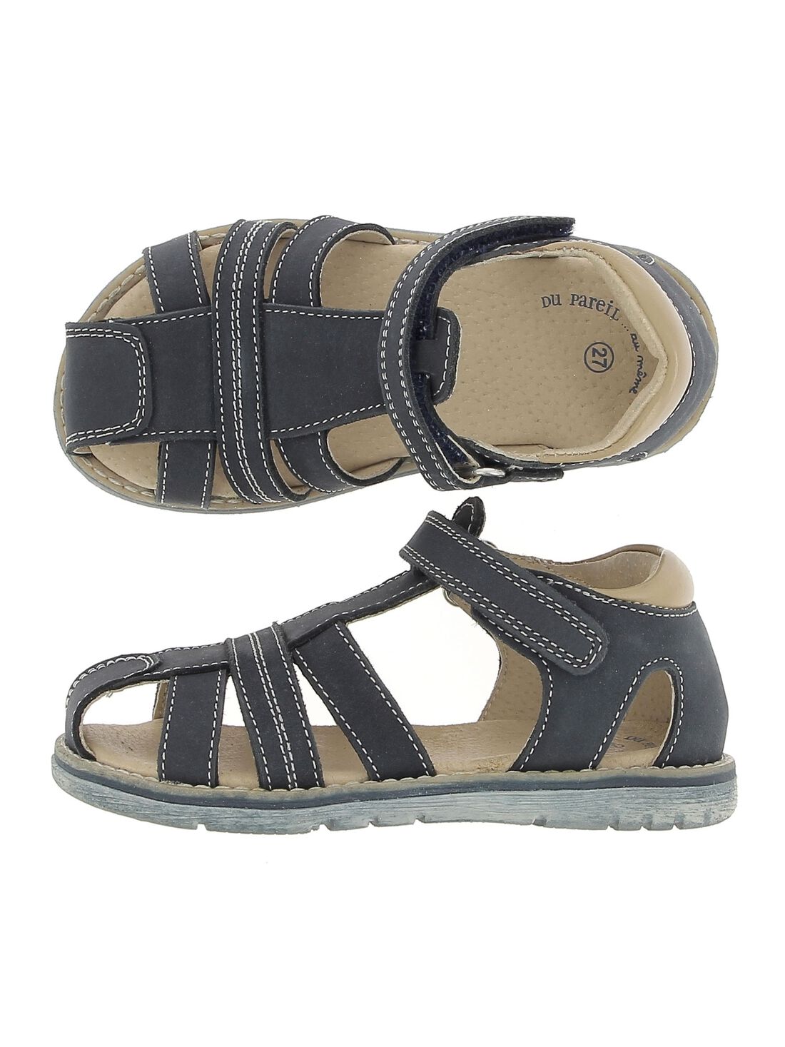 Sandale en cuir garcon Nu pieds Sandales DPAM
