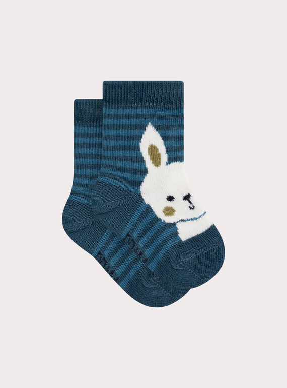 Chaussettes rayées motif lapin pour bébé garçon  XYUMYCHO2 / 25WI10D5SOQC235