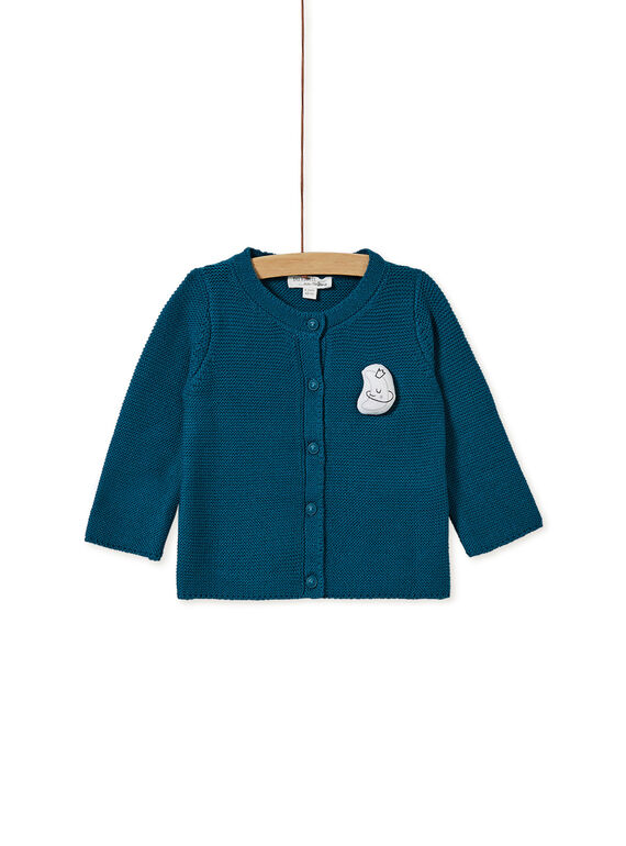 Gilet garcon en maille bleu KOU1GIL3 / 20WF0411GIL215