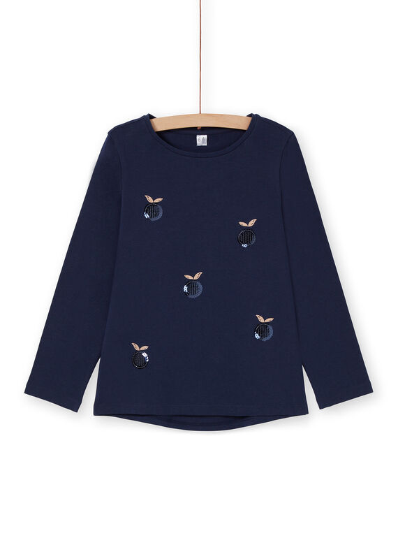 Tee Shirt Manches Longues Bleu nuit LAJOTEE2 / 21S90131D32C205