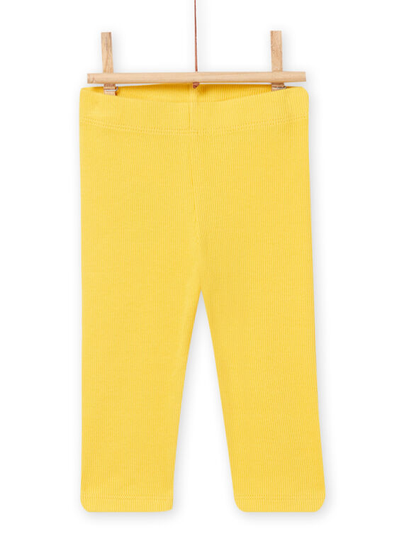 Legging côtelé jaune bébé fille NYIJOLEG3 / 22SI0962CALB105