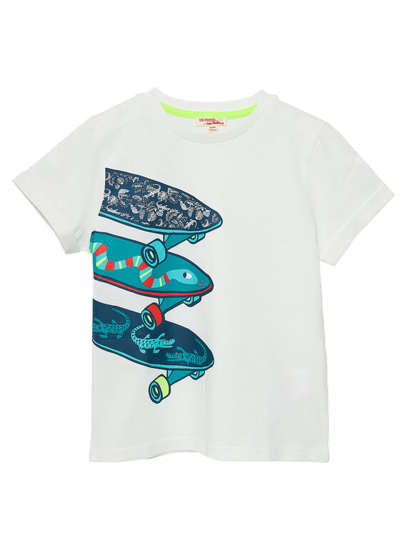 Tee shirt garçon Ecru skates JOCLOTI / 20S90211TMC003