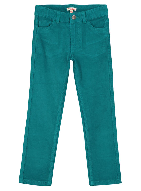 Pantalon En velours Bleu canard Regular GOJOPAVEL5 / 19W902L2D2BG617