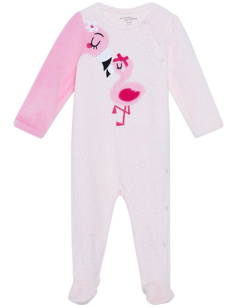 Grenouillere Bebe Fille En Velours Rose Promotions Bebe Dpam