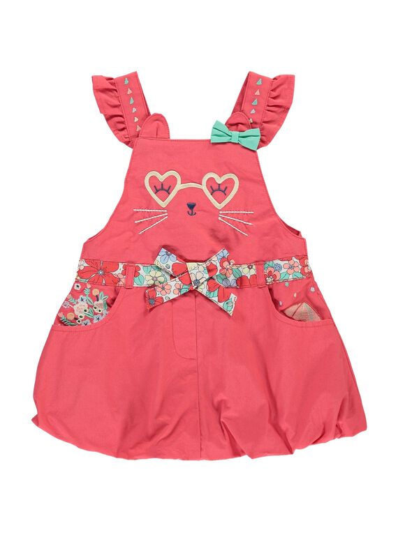 Robe à bretelles bébé fille CIBUROB4 / 18SG09K4ROBF515