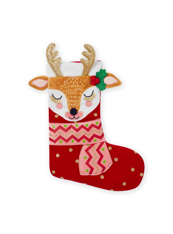 Chaussette de Noel brodée enfant fille MYANOCHONO / 21WI01Q1ACD050
