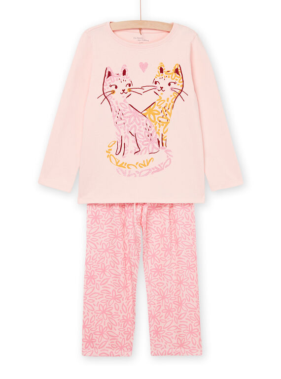 Pyjama à motif chats et imprimé fleurs REFAPYJCAT / 23SH11D7PYJ321