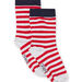 Chaussettes rouges et gris chiné enfant garçon