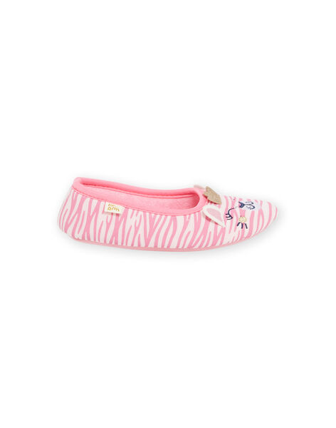 Ballerines roses à imprimé zèbre NAPANTPANTH / 22KK3521D5S030