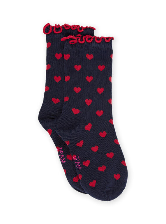 Chaussettes à imprimé cœur RYAJOSCHO3A / 23SI017ASOQC205