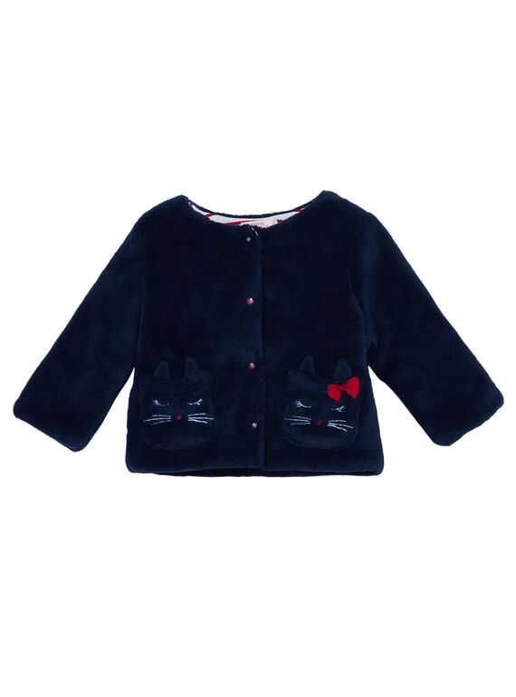 Cardigan en fausse fourrure bébé fille JIGRACAR1 / 20SG09E2CAR070