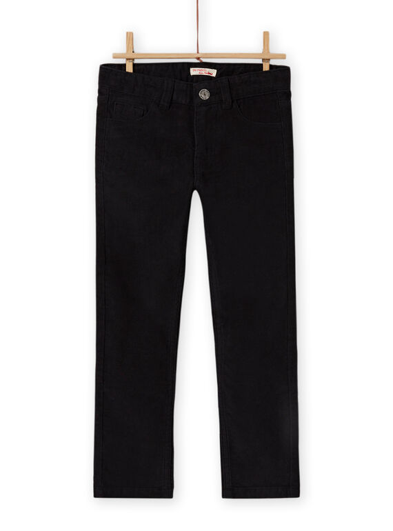 Pantalon uni noir enfant garçon MOJOPAVEL8 / 21W902N4PAN090