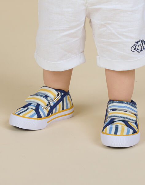 Tennis à rayures colorées bébé garçon NUTOILSTRIP / 22KK3891D16001