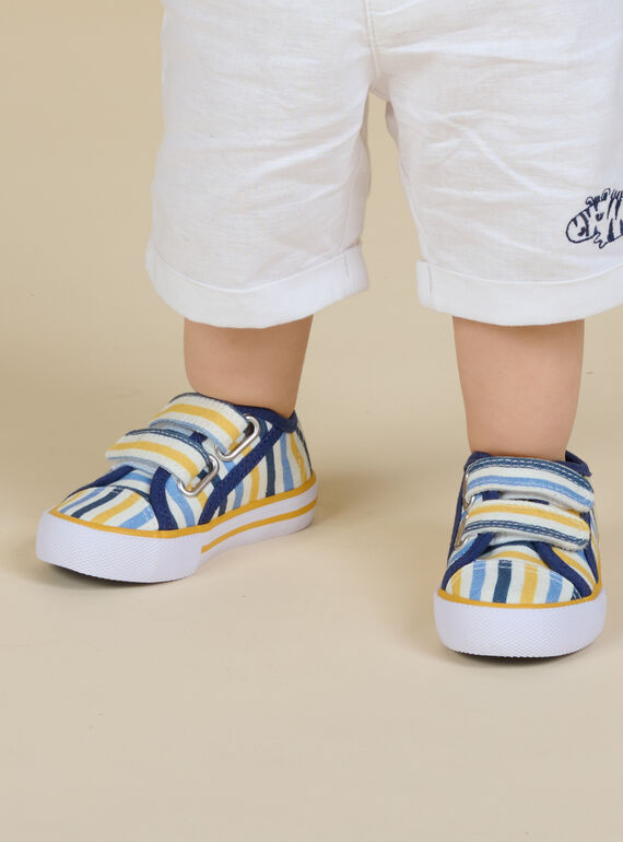 Tennis à rayures colorées bébé garçon NUTOILSTRIP / 22KK3891D16001
