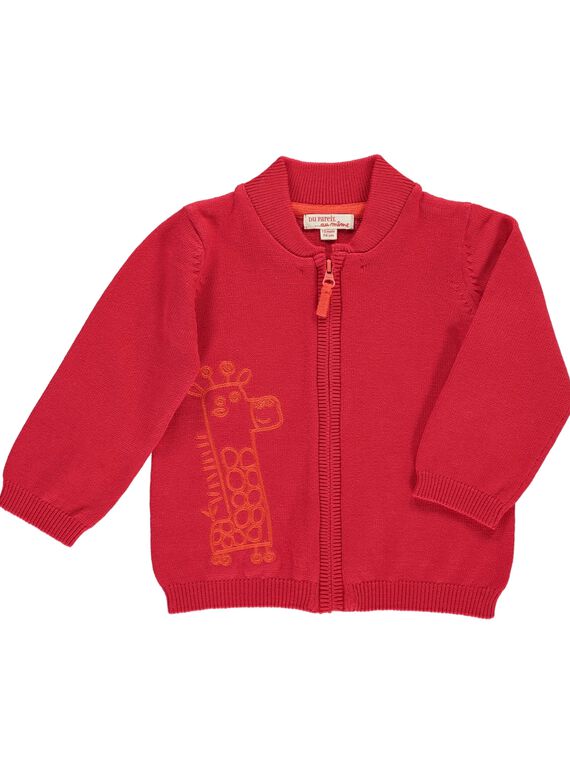 Gilet en coton bébé garçon CUJOGIL3B / 18SG10R6GIL050