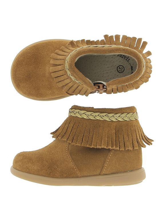Boots en cuir bébé fille DBFBOOTIND / 18WK37T2D0D804