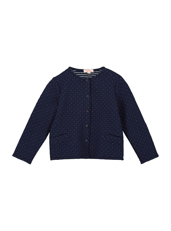 Gilet en molleton pailleté fille FAJOCAR3 / 19S901Y3D3C070