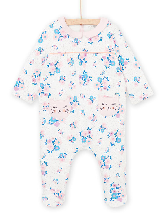 Grenoullière à imprimé fleuri et chats. PEFIGREAOP / 22WH1326GRE001