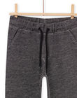 Pantalon à revers et taille élastiquée gris POKAJOG / 22W902L1JGB090
