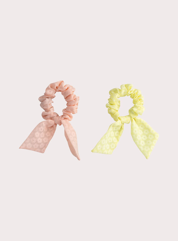 Lot de 2 élastiques roses et jaune pour fille WYAJOELA3 / 25SI01G3ELAD310