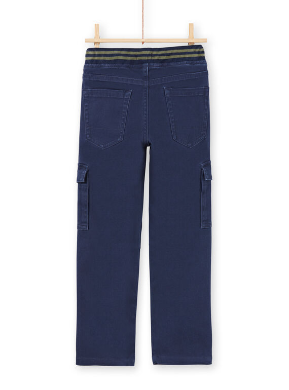 Pantalon bleu foncé enfant garçon MOJOPAMAT1 / 21W90228PAN705