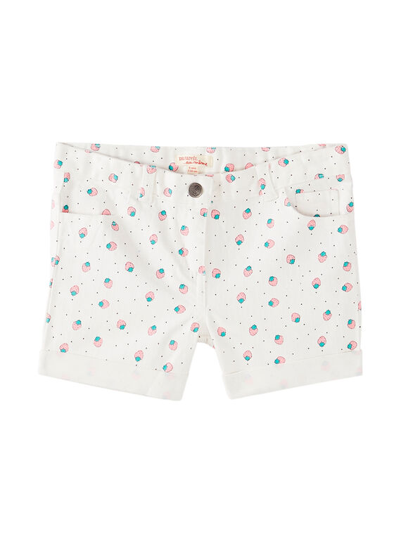 Short en jean, imprimé pois et fraises  JAJOSHORT4 / 20S901T4D30001