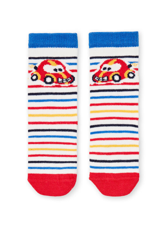 Chaussettes à rayures motifs voitures bébé garçon LYUHACHO1 / 21SI10X1SOQ001