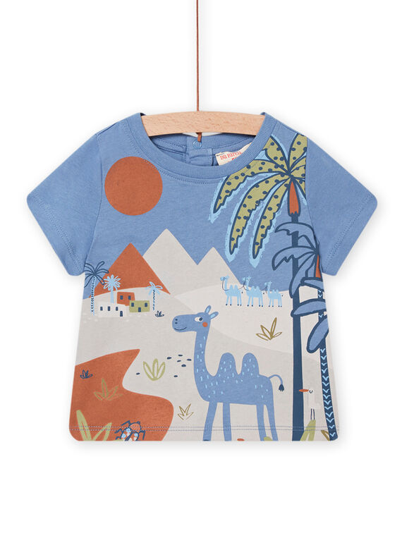 T-shirt manches courtes bleu glacier bébé garçon NUSANTI3 / 22SG10S2TMC219