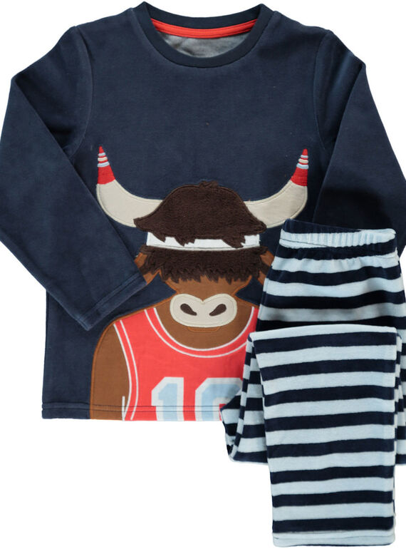 Pyjama en velours garçon DEGOPYJANI1 / 18WH1248PYJ705