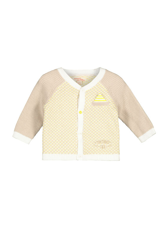 Gilet en maille bébé garçon FUPOGIL / 19SG10C1GIL099