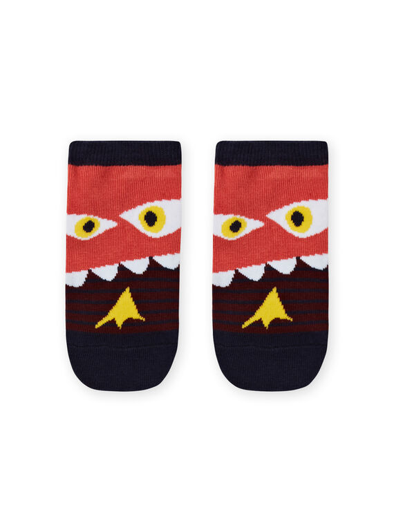 Chaussettes à rayures et motif dinosaure enfant garçon MYOPASOQ / 21WI02H1SOQ719