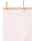 Legging rose clair détails lurex enfant fille NYAJOSLEG2 / 22SI0161CAL321