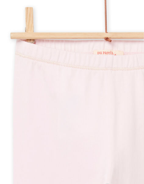Legging rose clair détails lurex enfant fille NYAJOSLEG2 / 22SI0161CAL321