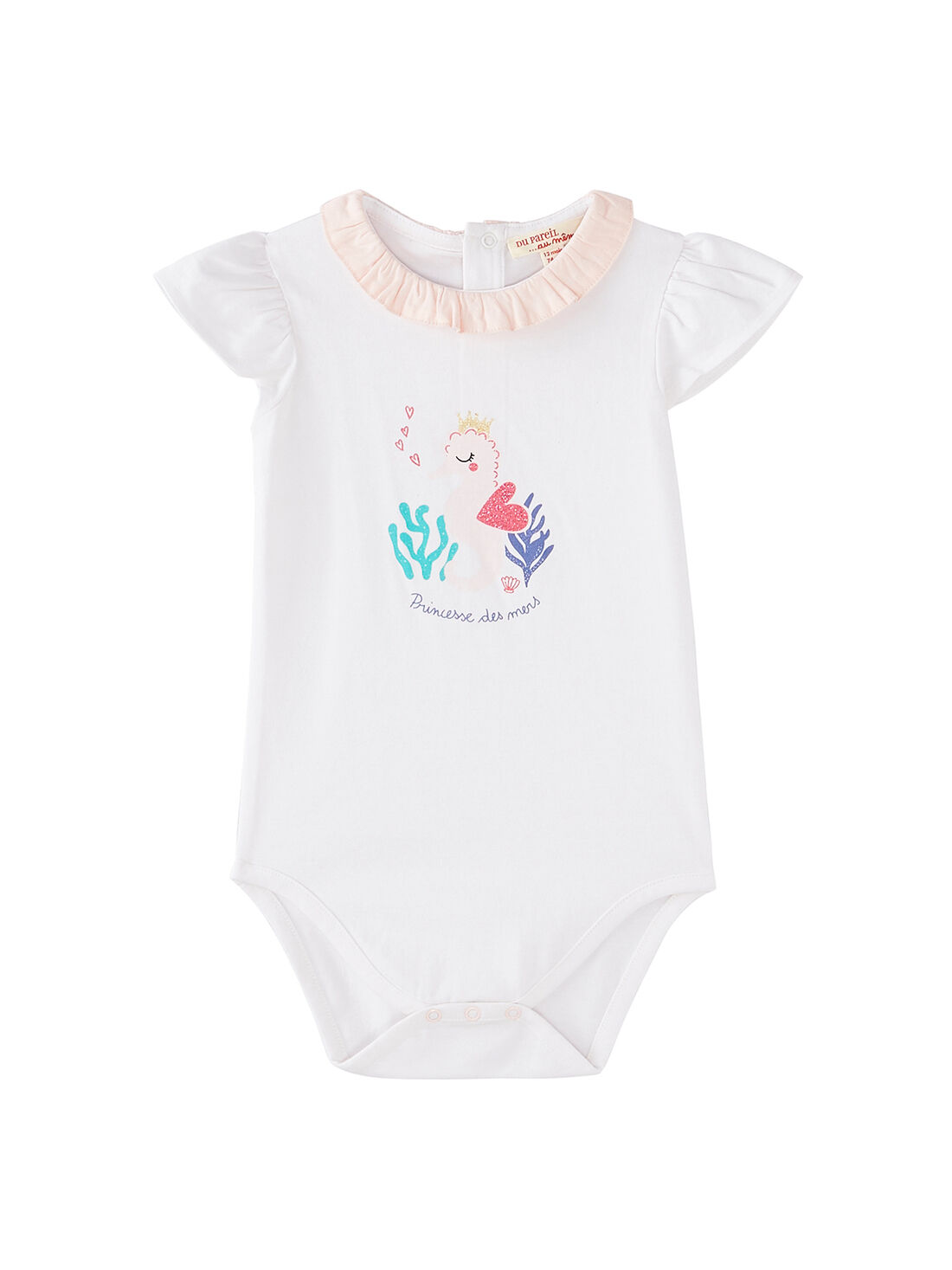 Body blanc avec col volante bebe fille Bebe DPAM