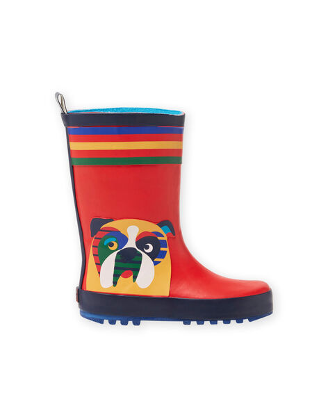 Bottes de pluie rouges motifs chiens enfant garçon MOPLUICHIEN / 21XK3611D0C050