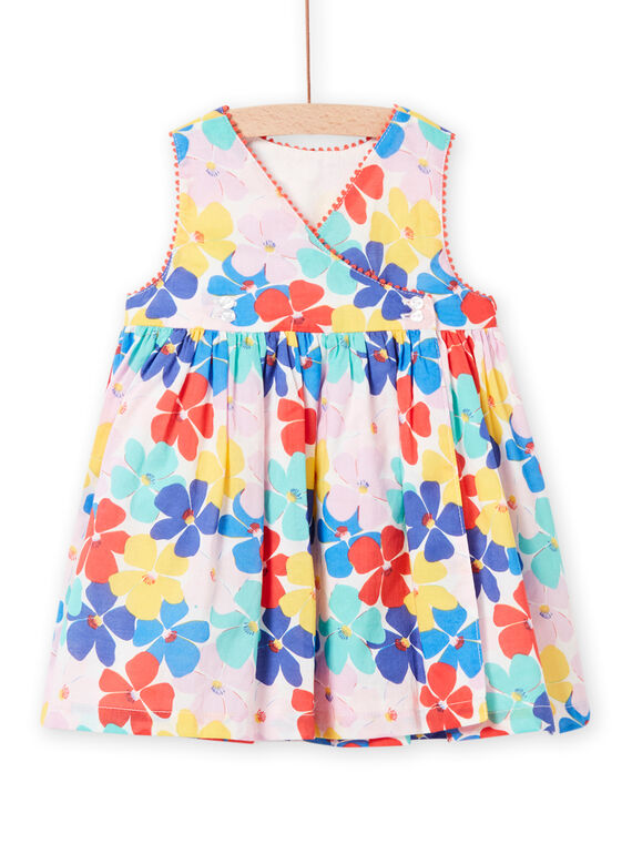 Robe sans manches imprimé fleuri coloré bébé fille NILUROB1 / 22SG09P4ROB001