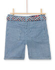 Bermuda denim clair à rayures enfant garçon NOFICBER1 / 22S902U2BERP272