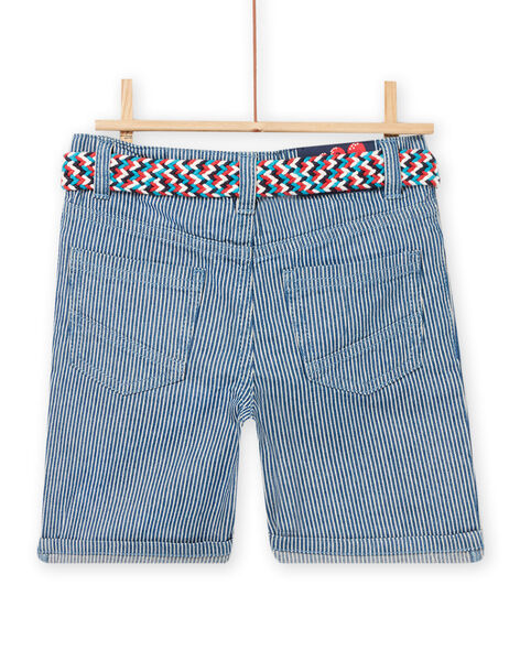 Bermuda denim clair à rayures enfant garçon NOFICBER1 / 22S902U2BERP272