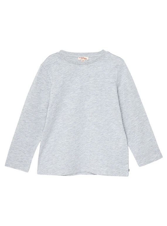 Tee shirt manches longues garçon gris chine JOESTEE3 / 20S90261D32J922