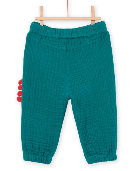 Pantalon en double gaze vert PUPRIPAN1 / 22WG10P1PAN060