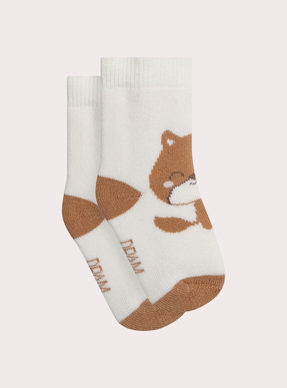 Chaussettes naissance blanches motif renard XOU2CHO2 / 25WF4261SOQ000