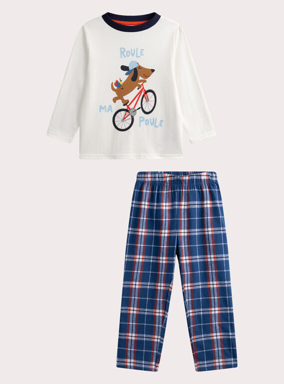 Pyjama écru chien pour enfant garçon WEGOPYJFLA / 25SH12B6PYJ001
