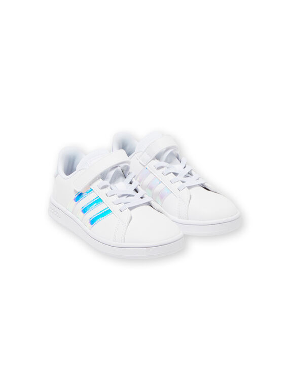 Baskets blanches Adidas enfant fille