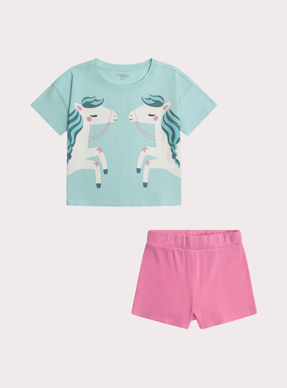 Pyjama cheval pour enfant fille  WEFAPYJDUO / 25SH11V8PYJ219