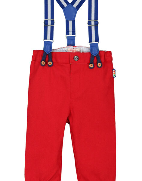 Pantalon Rouge A Bretelles Bebe Garcon Spring Days Bebe Dpam