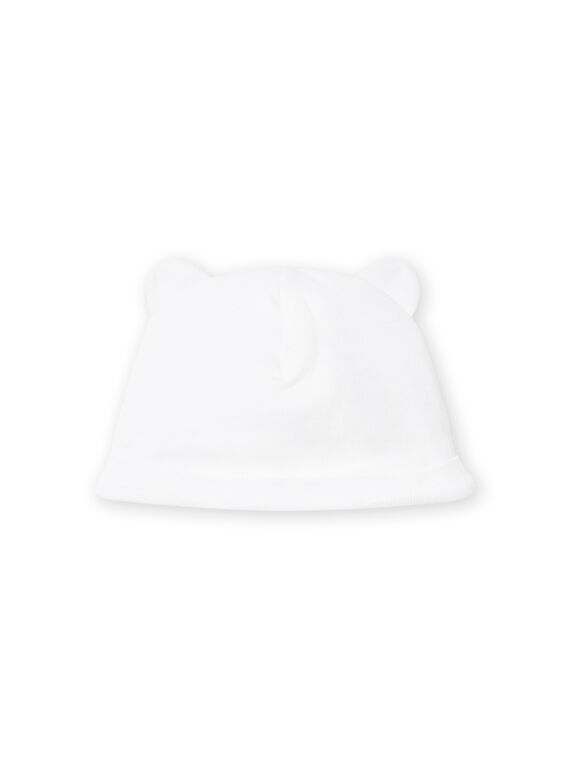 Bonnet blanc à empiècements oreilles naissance mixte NOU1BON1 / 22SF4241BNA000